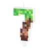 ŚWIECZKA NA TORT MINECRAFT PIKSELE CYFRA 7 SIEDEM URODZINY